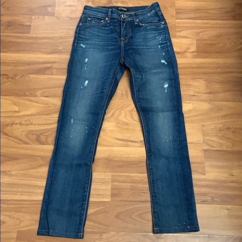NWOT Strom “Nio” Skinny Paint Spattered Jeans